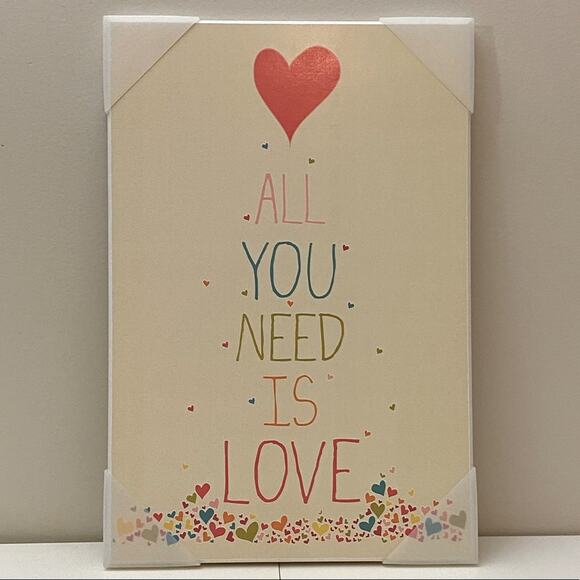 ‘All you need is Love’ Rectangle Art Print Frame - Picture 2 of 3